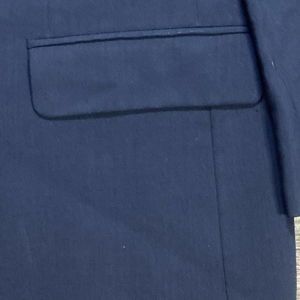 Joseph & Feiss Navy Blazer Jacket Men's 42R 100% Wool Quiet Luxury Preppy Sharp